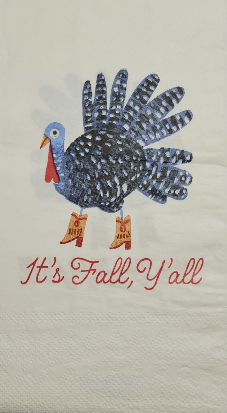 TWO Individual Paper Guest Decoupage Napkins - 2478 It\'s Fall Y\'all Turkey