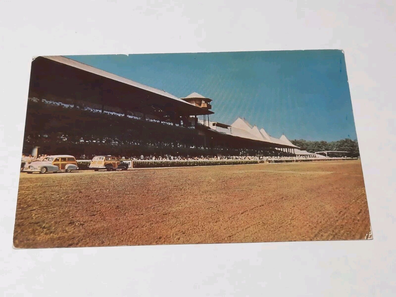 Historic Saratoga Race Track New York Horse Racing Vintage Postcard SAR68
