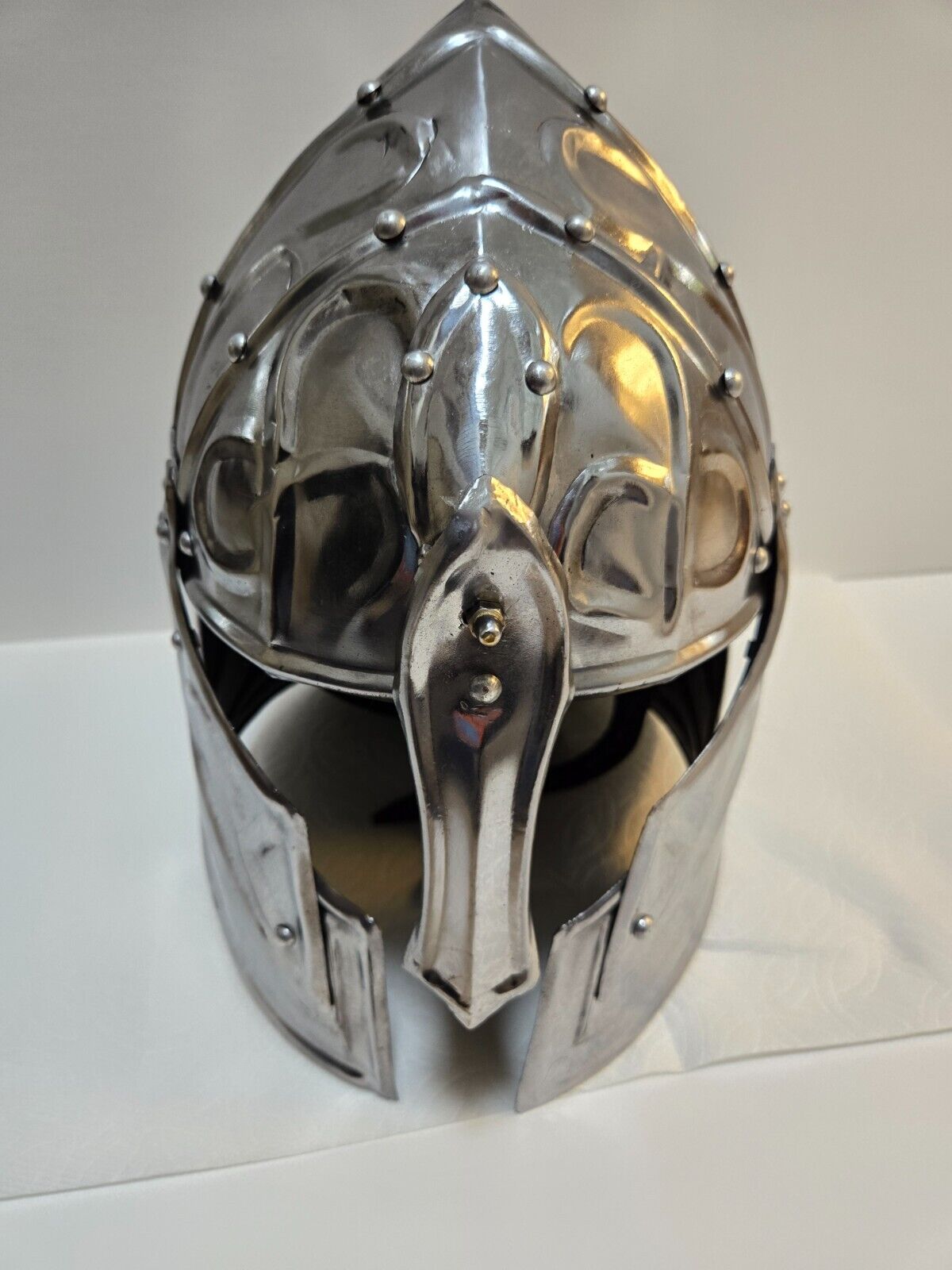 Medieval Elven Helmet 18G Steel LARP Battle Warrior Collectible Helmet Replica