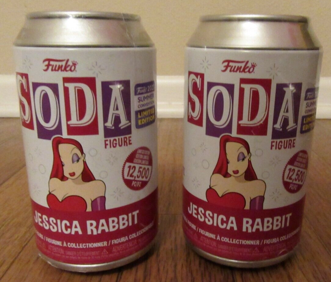 (2) Funko Soda Jessica Rabbit Summer Convention 2023 Limited Edition New Sealed