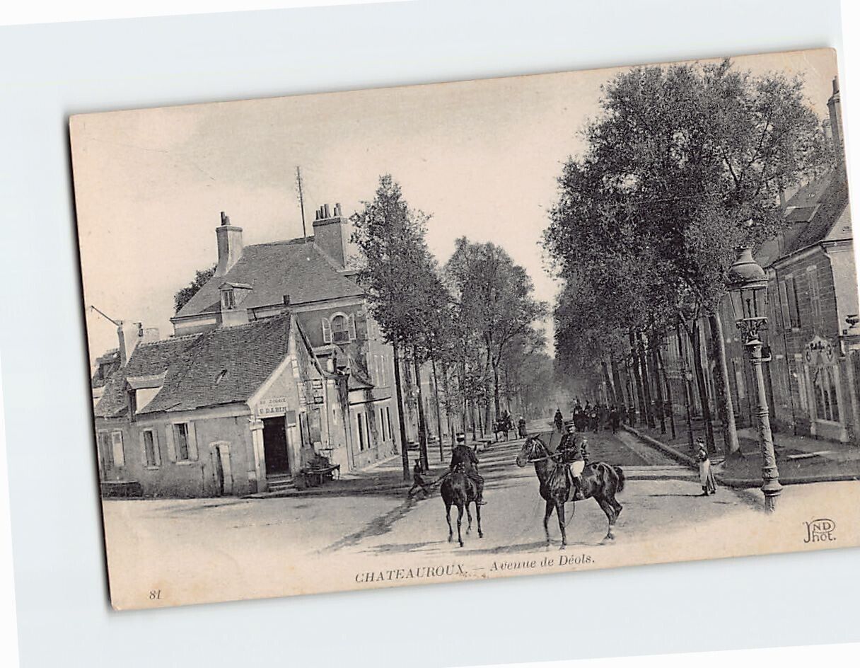 Postcard Avenue de Déols Châteauroux France