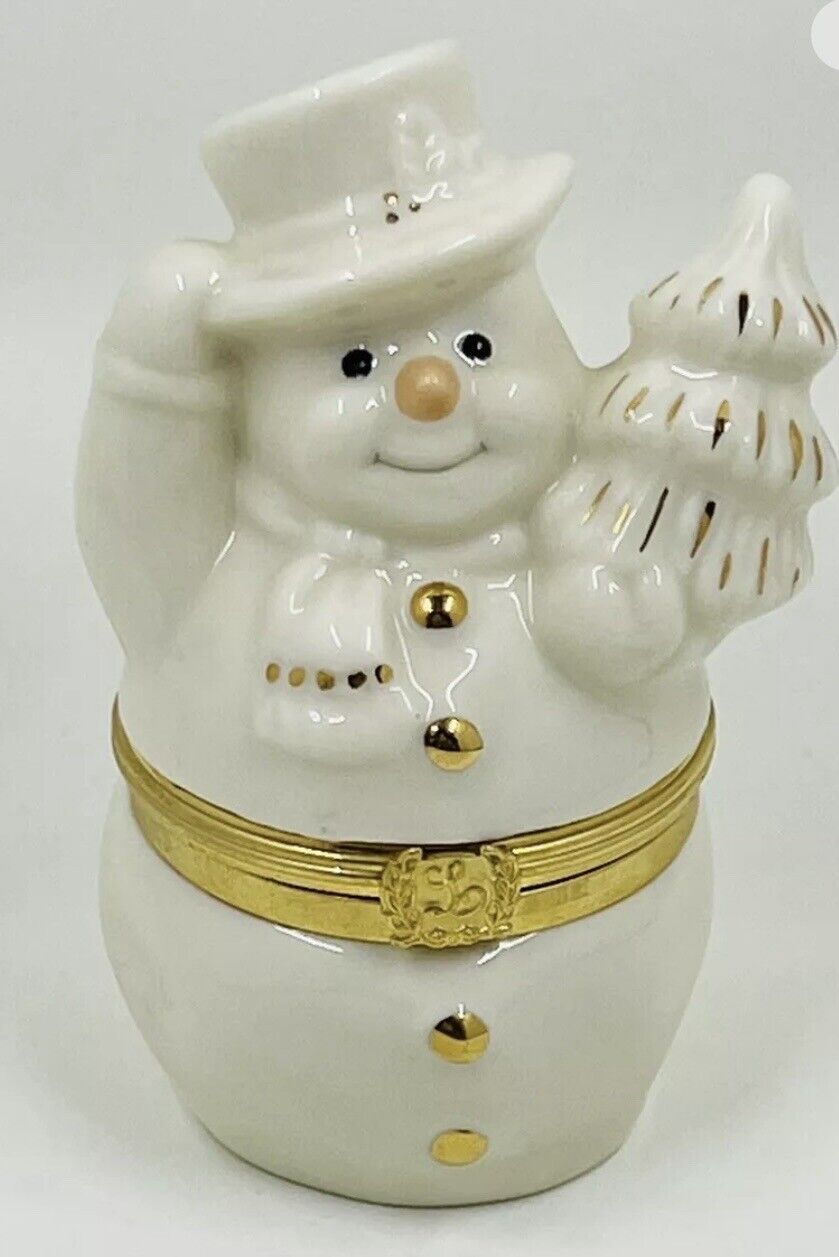 Lenox Snowman Trinket Box 