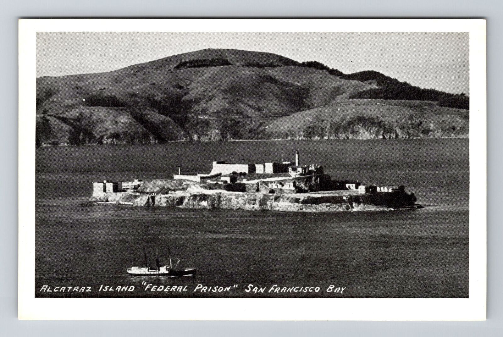 San Francisco CA-California, Alcatraz Island, Vintage Postcard