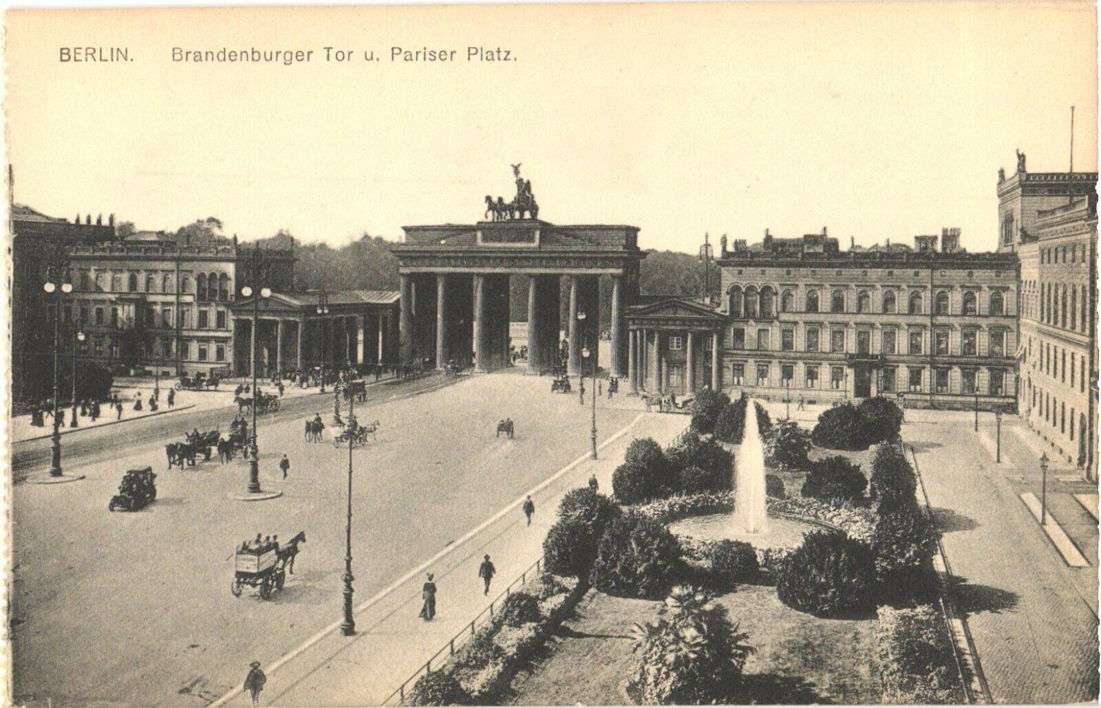 Busy Streets of Brandenburg Gate And Pariser Platz, Berlin, Germany Postcard