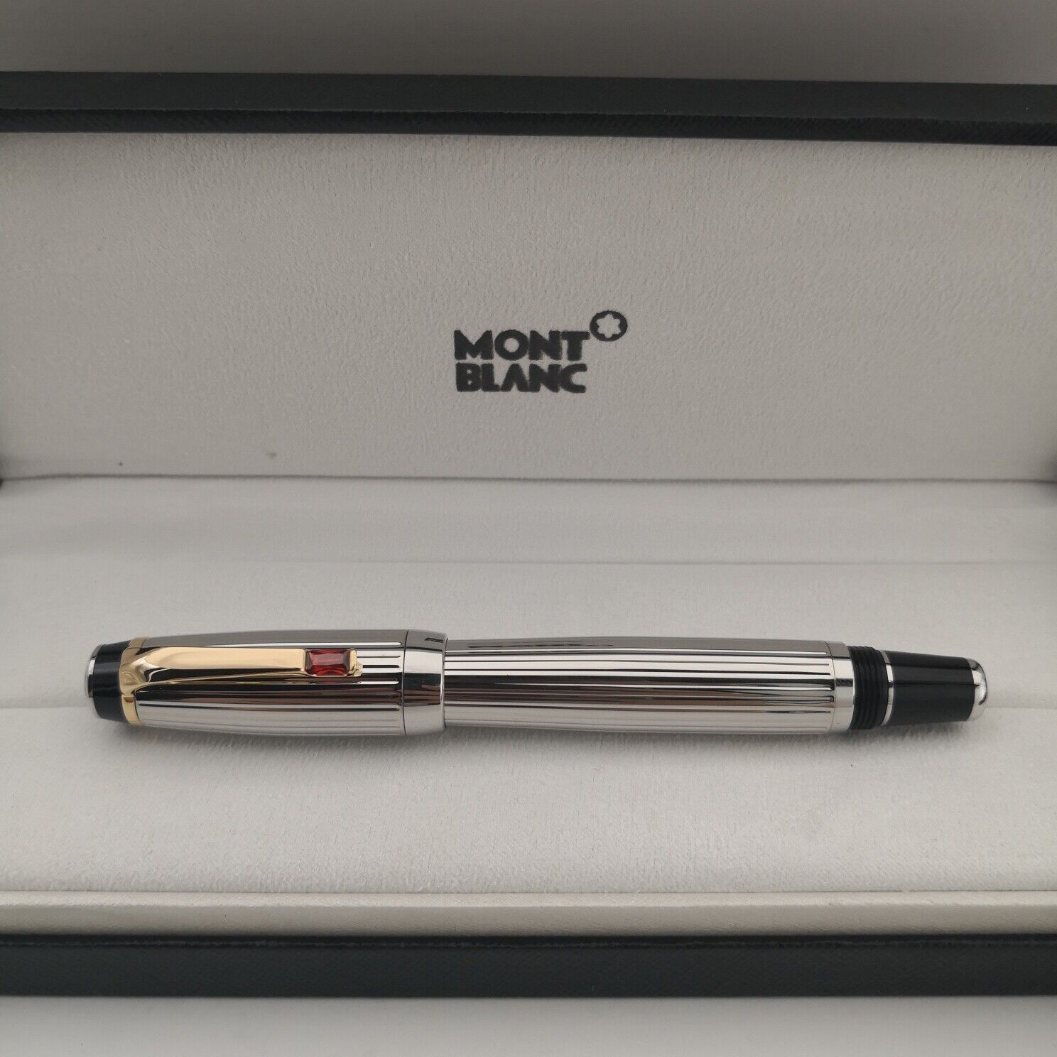 Luxury  New Montblanc Boheme Noir Platinum Line Rollerball Pen