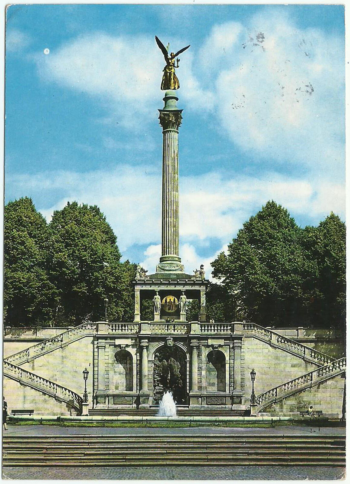 Munich Germany, Vintage Postcard, Angel of Peace-Friedensengel Monument, 1963
