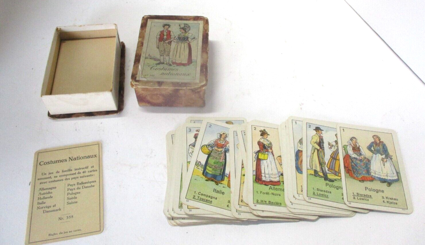 Antique Set of 40 Costumes Nationaux Cards