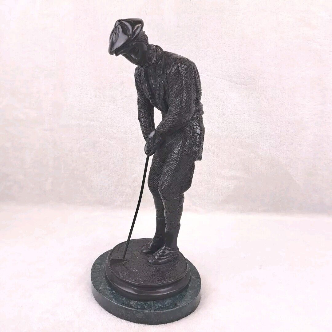 Bronze Metal Golfer Golf Statue Sculpture Figurine