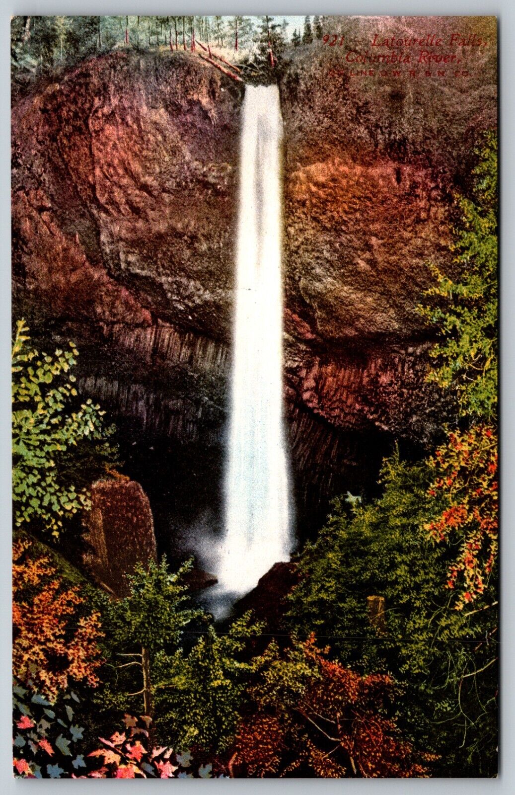 Water View  Beautiful WaterFall Vintage Postcard 1910\'s Scenic Picturesque