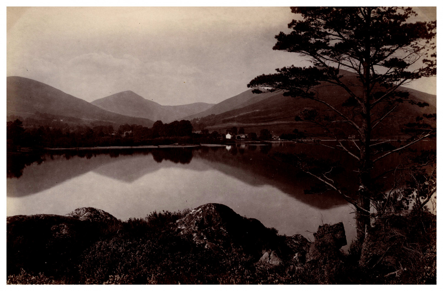 Scotland, Loch Lomond, Swan Island Vintage Albumen Print 13