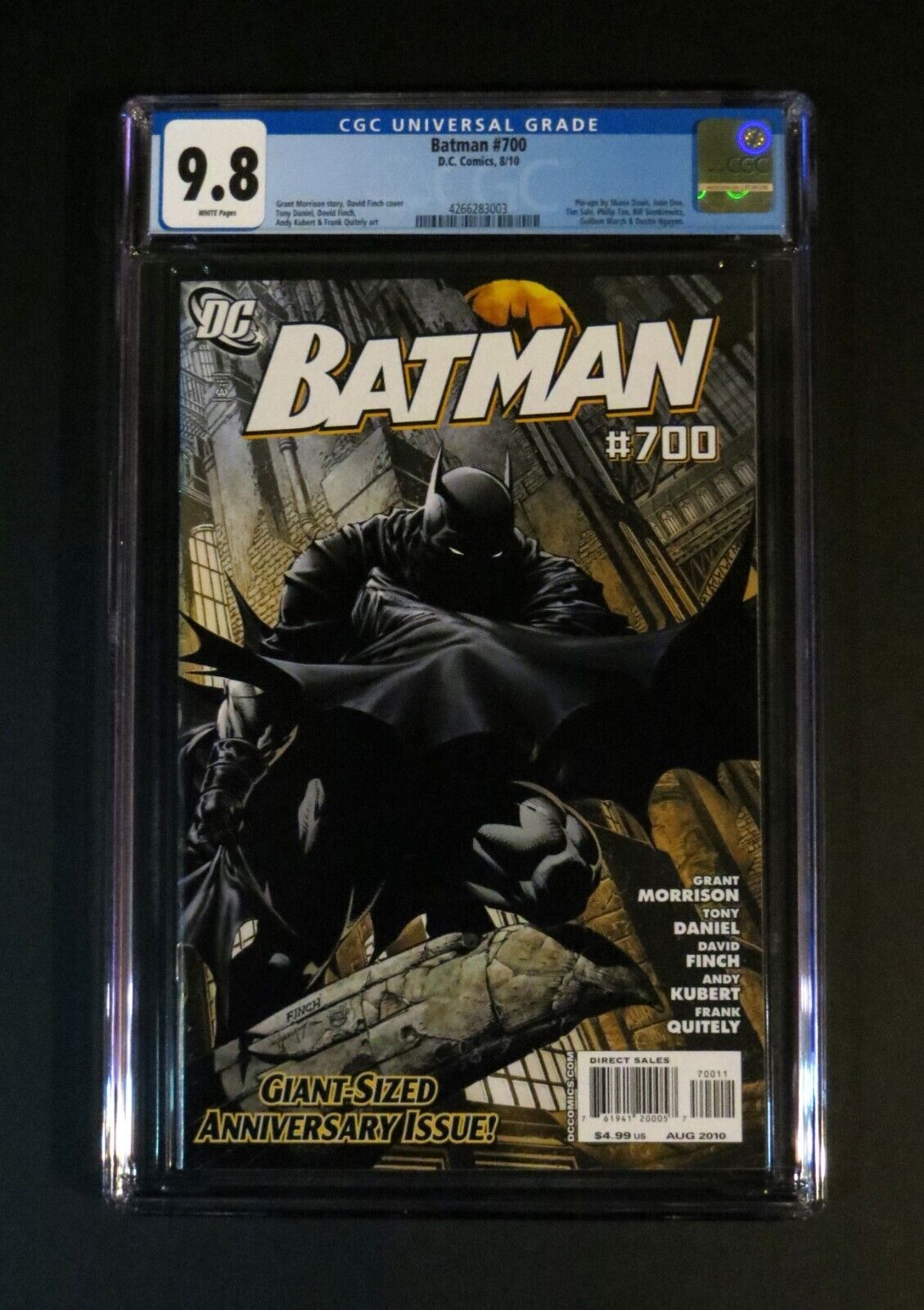 BATMAN #700 CGC 9.8 NM/MT David Finch Giant Anniversary Cover Detective DC 2010