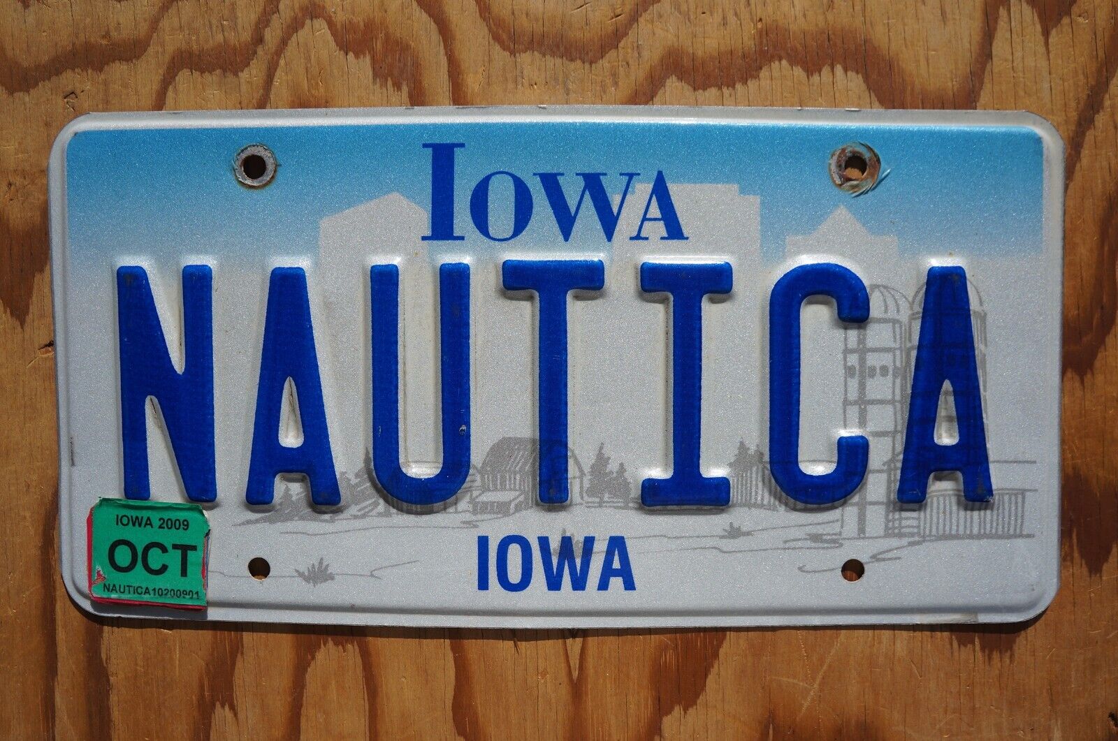 2009 Iowa Nautica Vanity License Plate - NAUTICA