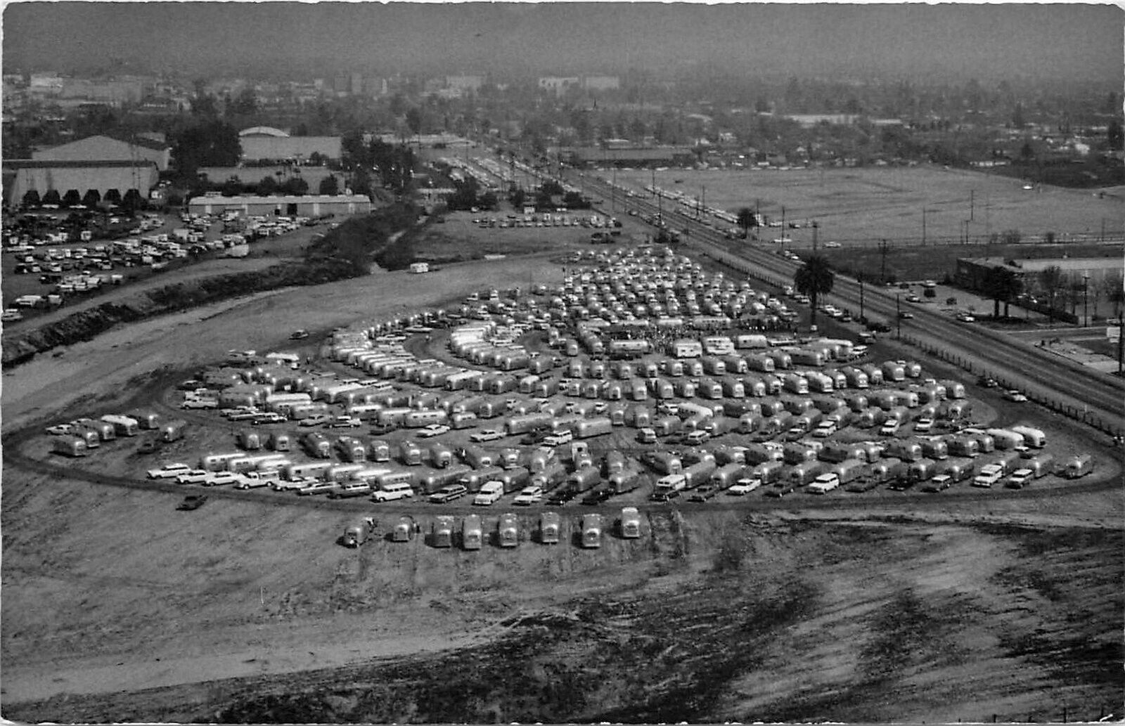 Postcard 1966 California San Bernardino Orange airstream trailer Park CA24-3453