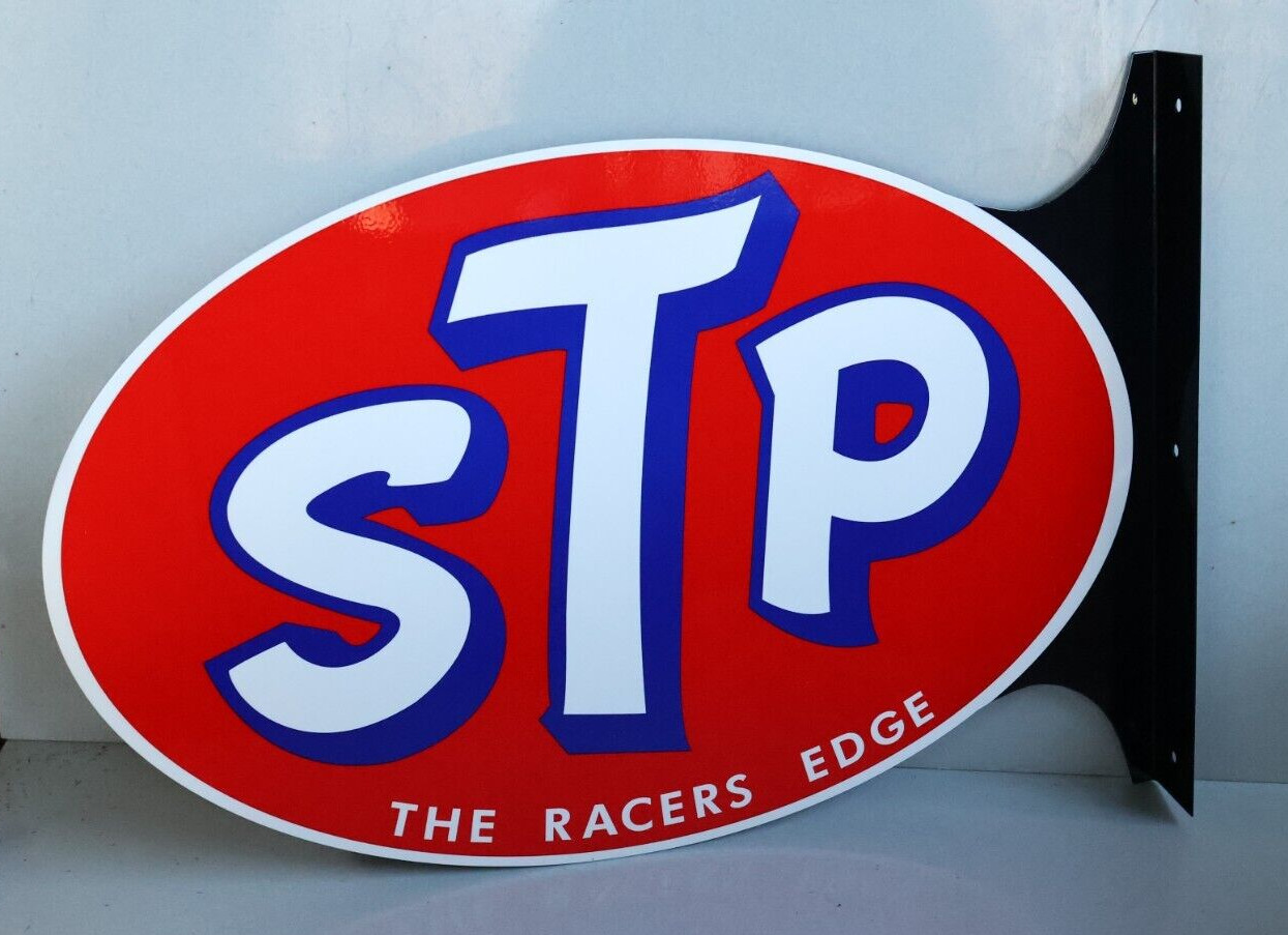 STP OIL The Racers Edge FLANGE SIGN Gas modern retro