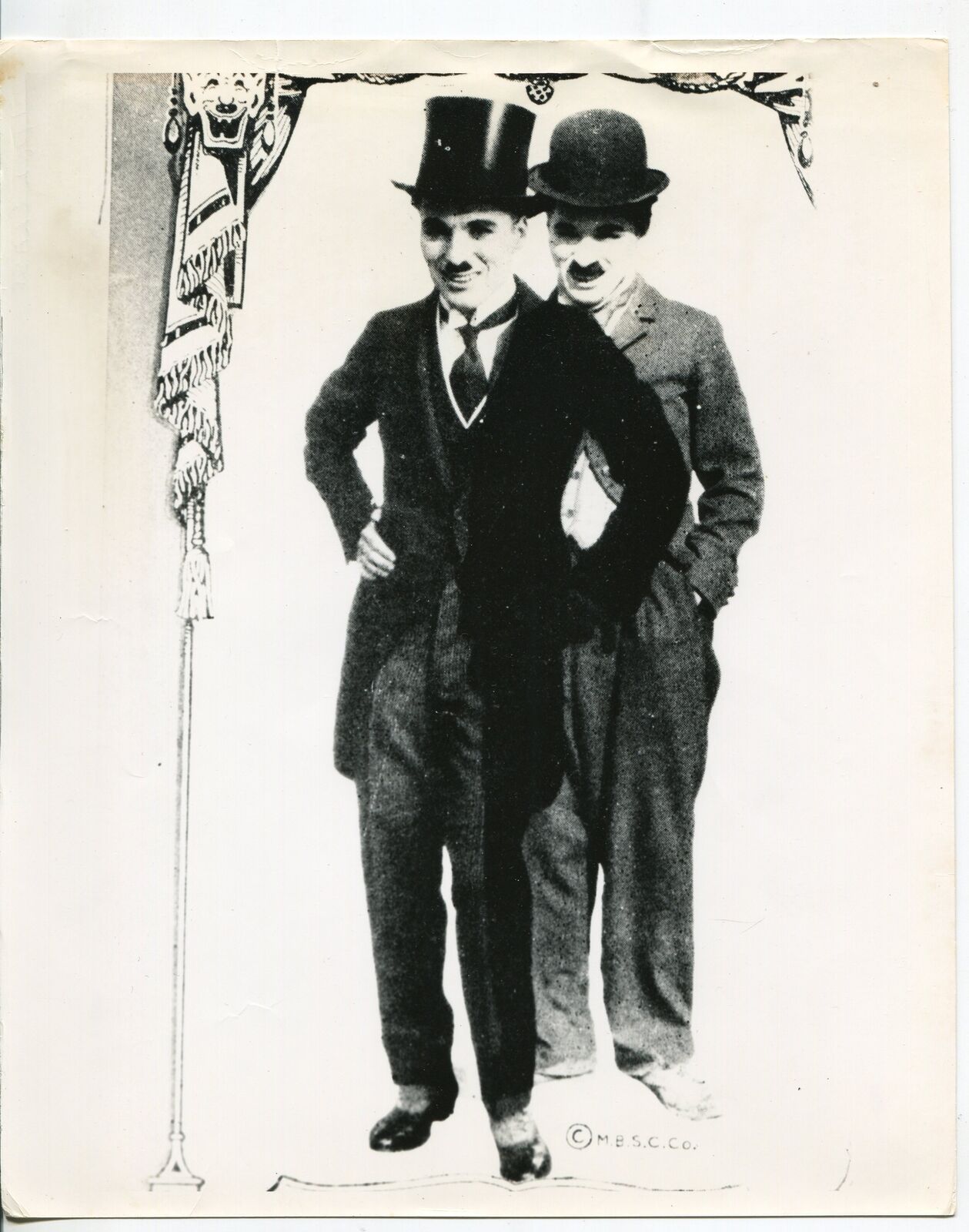 Charles Chaplin-Comic-8x10-B&W-Still-VG