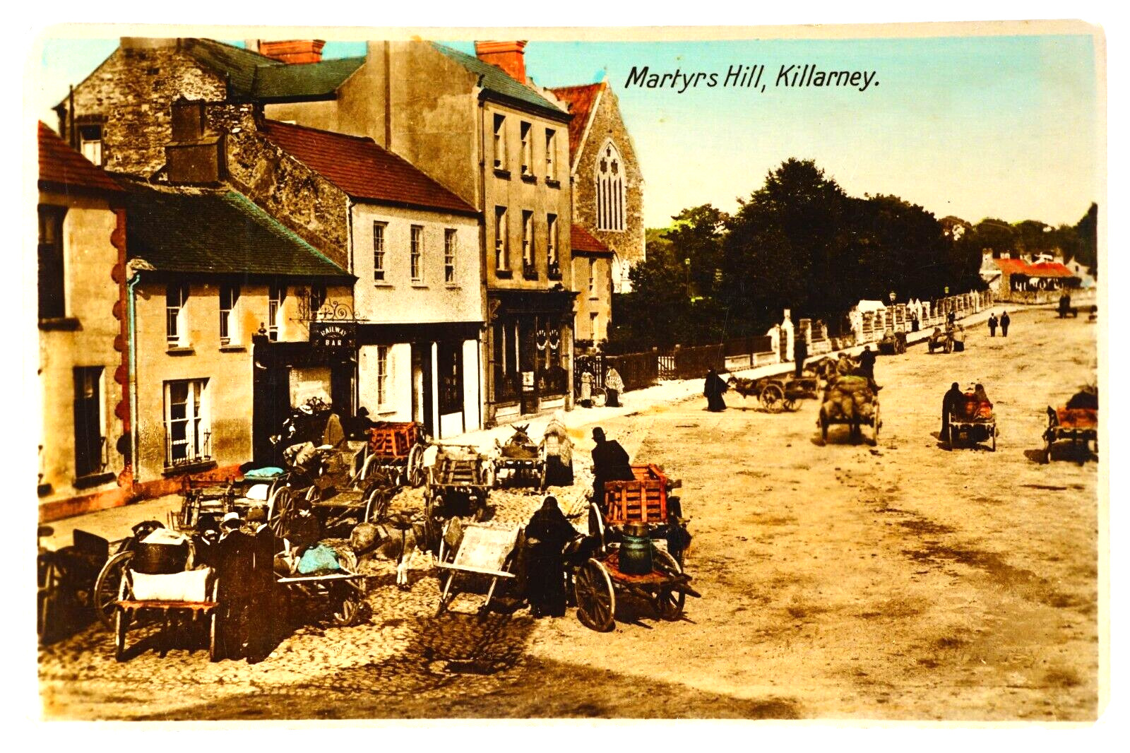 Colored RPPC Martyrs Hill Killarney Ireland Real Photo Postcard Milton Post Card