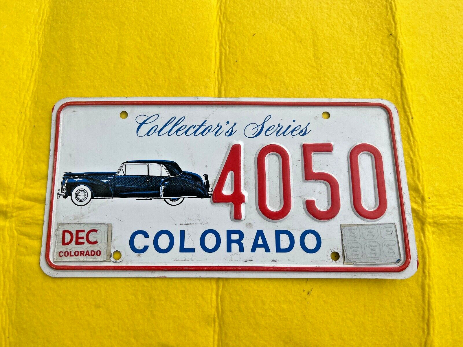 1980\'s Colorado Collector\'s Series Vintage Auto License Plate#4050; Man Cave