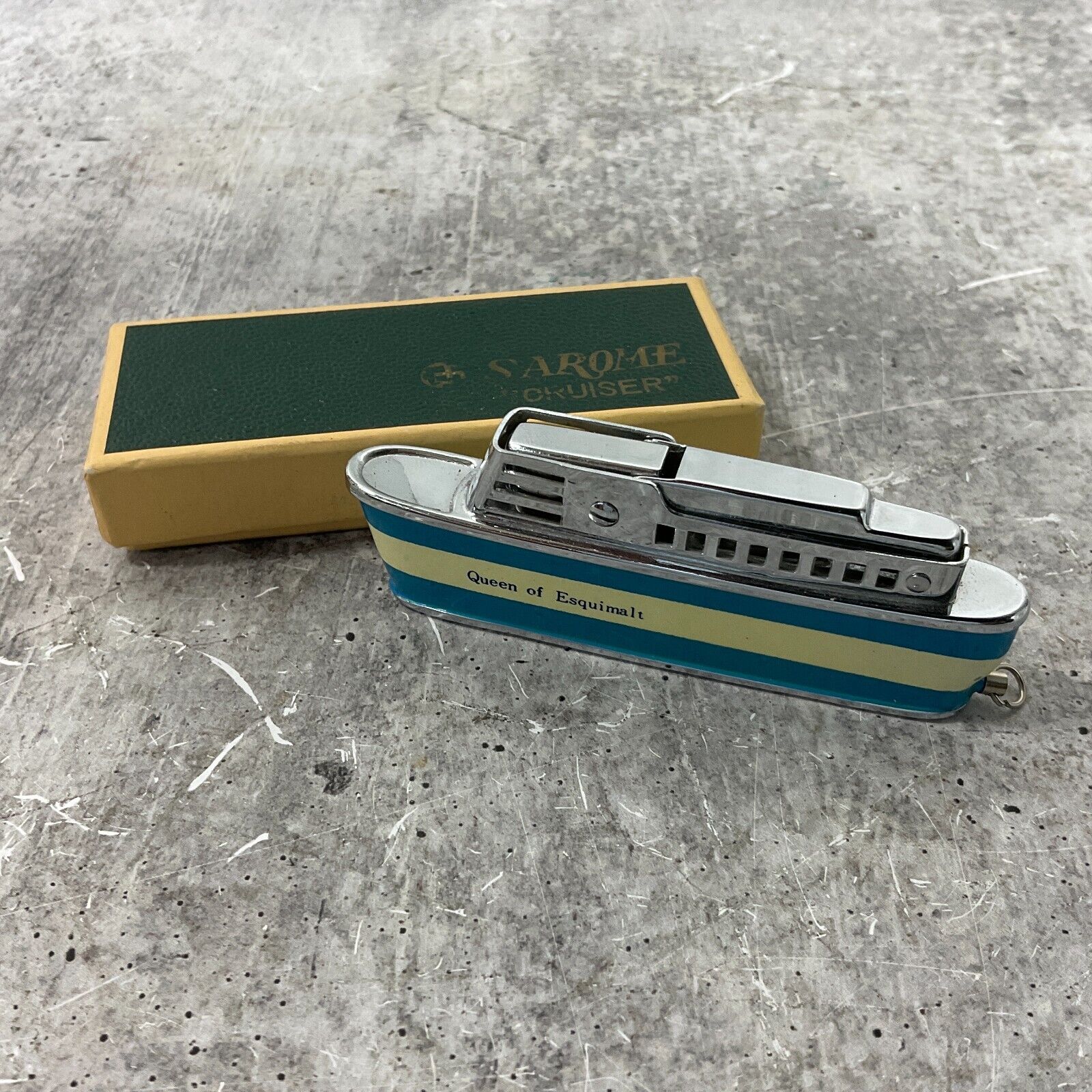 Vintage Sarome Cruiser Lighter Queen of Esquimalt Canadian Ferry Japan + Box