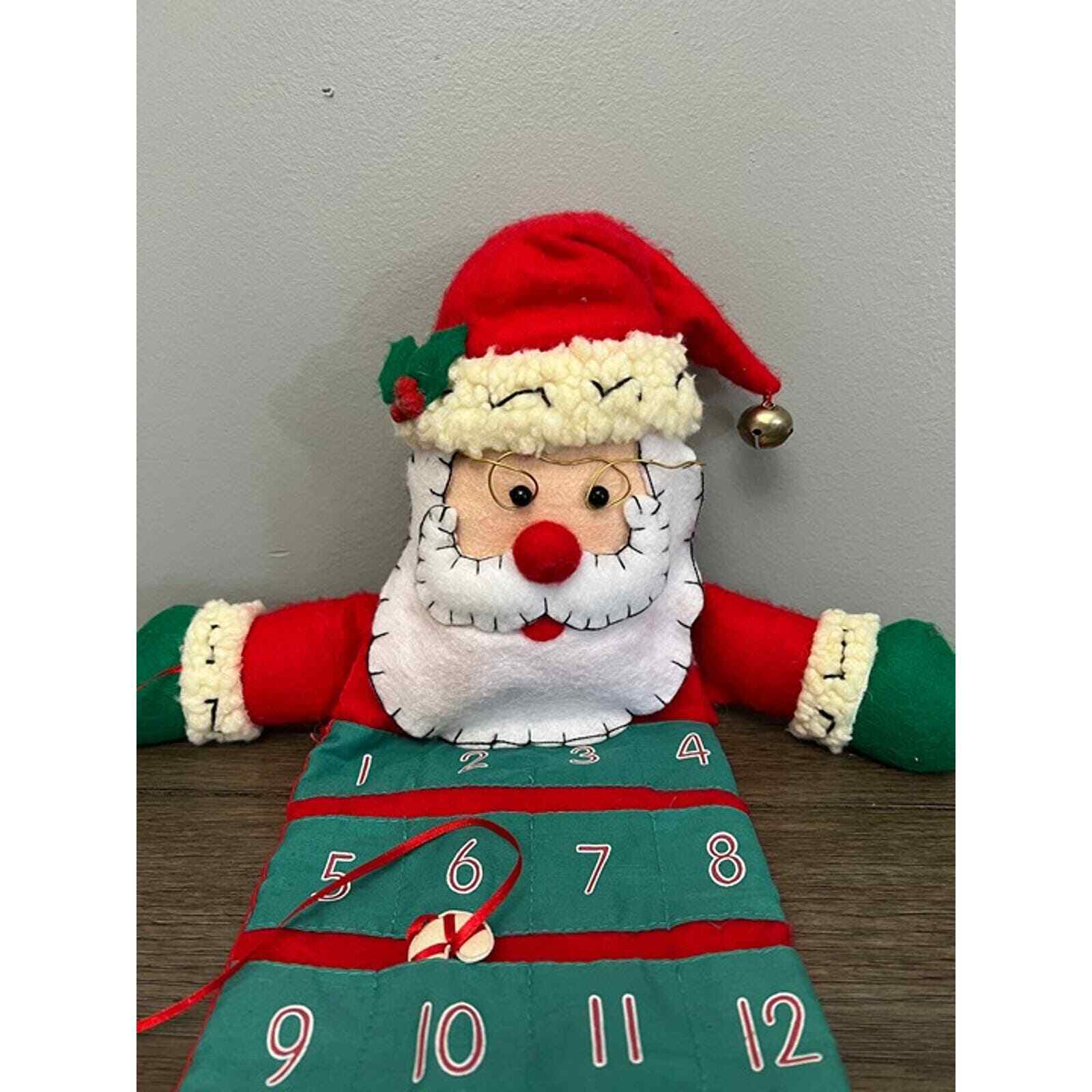 Santa Clause Advent Countdown Wall Calendar with Candy Cane Marker