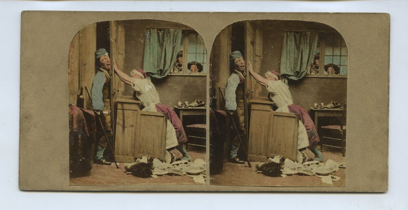 Family Jars - Hand Tinted Stereoview - Michael Burr
