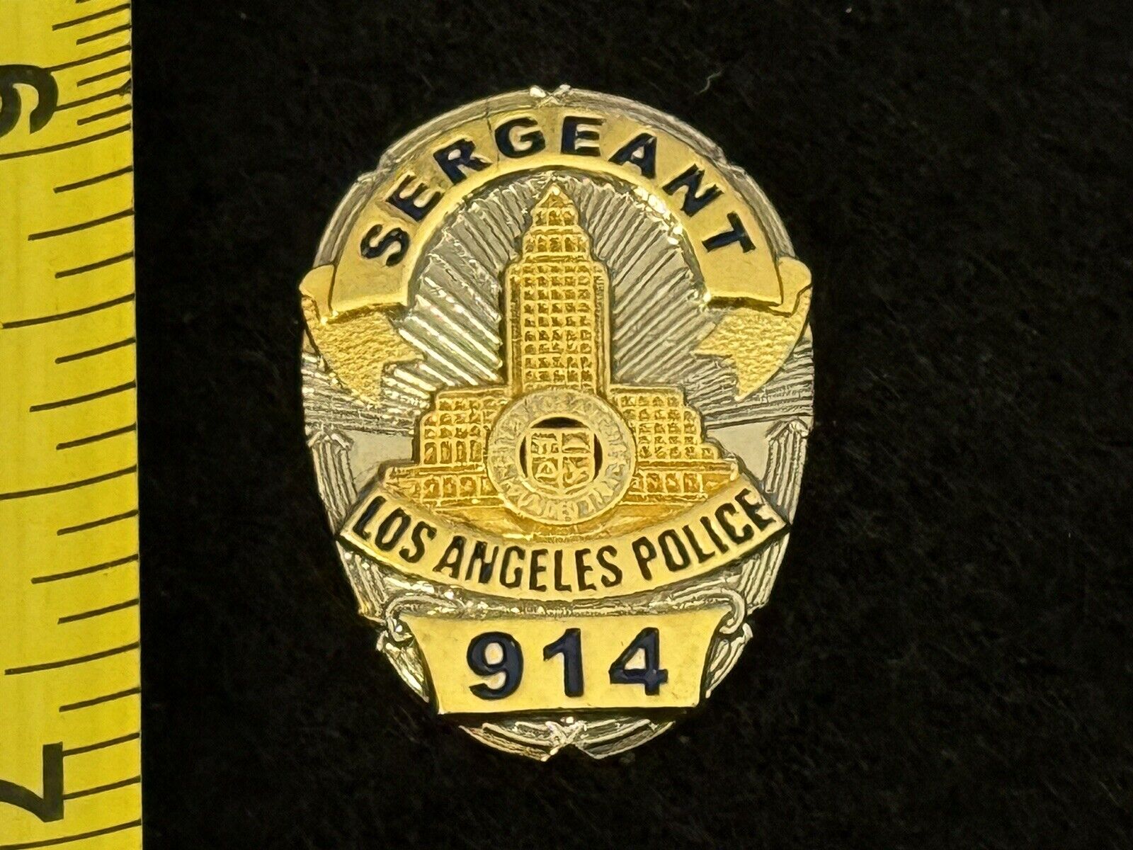Los Angeles CA Police Sergeant Mini Badge Lapel Pin