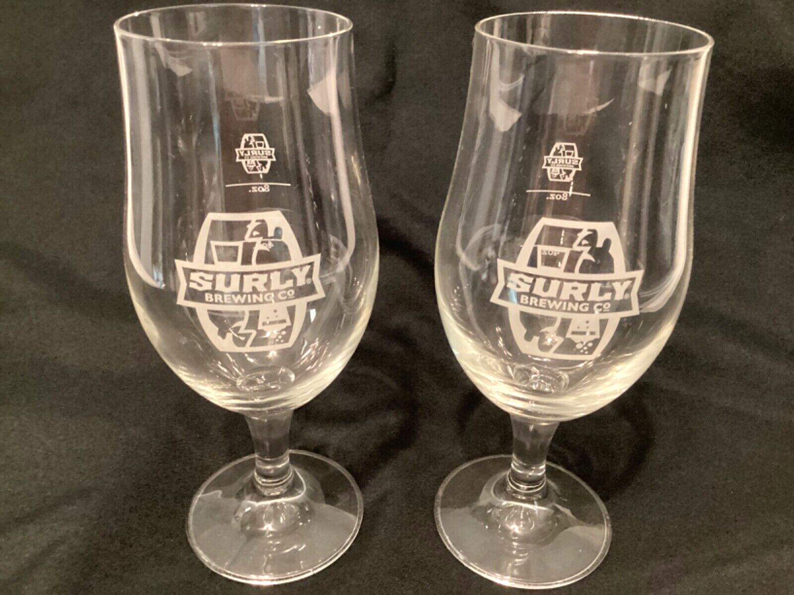 Set of 2 Surly Brewing Company 16oz. Chalice Beer Glasses Twin Cities Minnesota