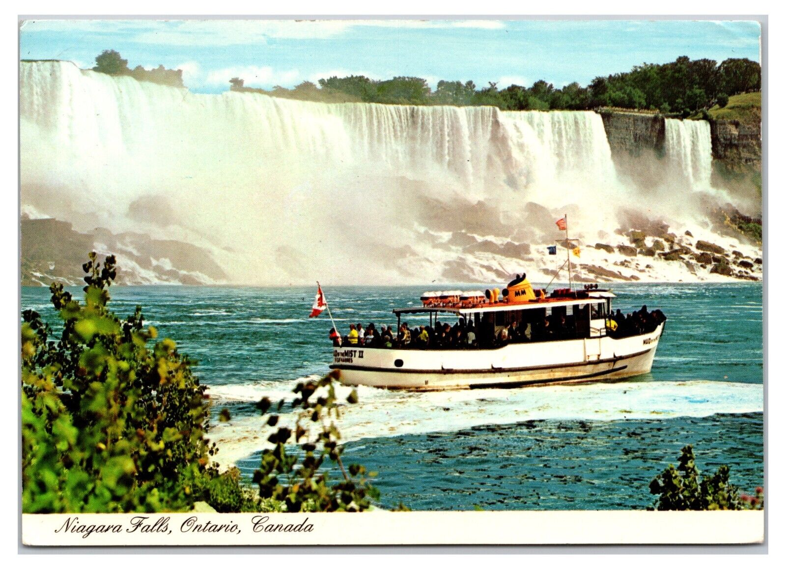VTG 1980s - Maid of The Mist Boat - Niagara Falls, Canada Postcard (Posted 1983)