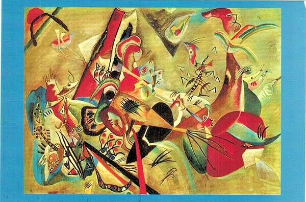 WASSILY KANDINSKY IN THE GREY of 1919 Russian postcard