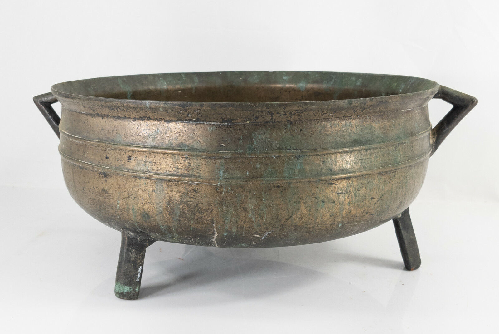 Antique 17th/18th Century Large Tripod German Flemish Dutch Bronze Pan Cookpot