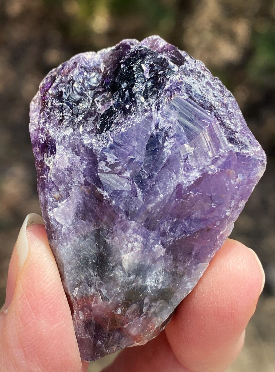 Raw Amethyst Cacoxenite Point   Spiritual Stress Cleansing 29375E