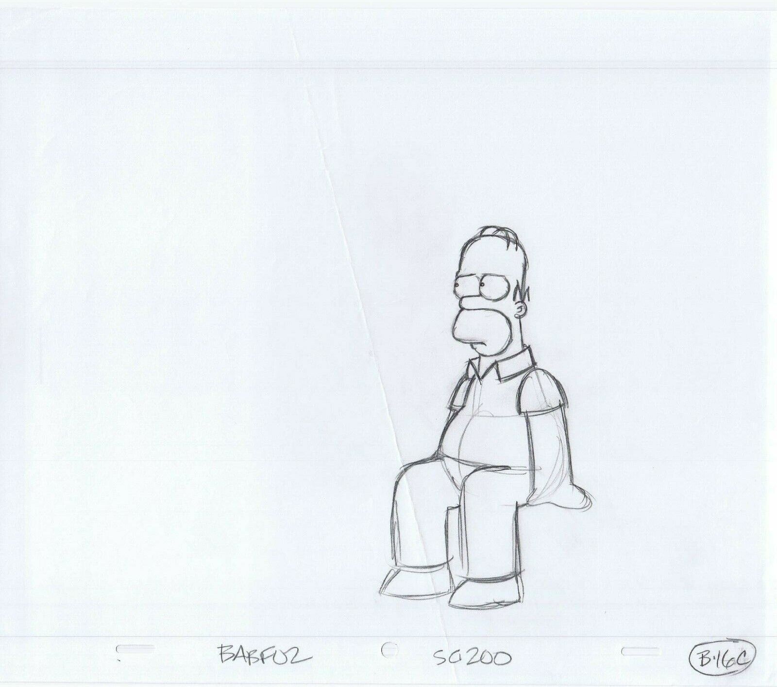 Simpsons Homer Original Art Animation Production Pencils BABF20 SC-2000 B-16C