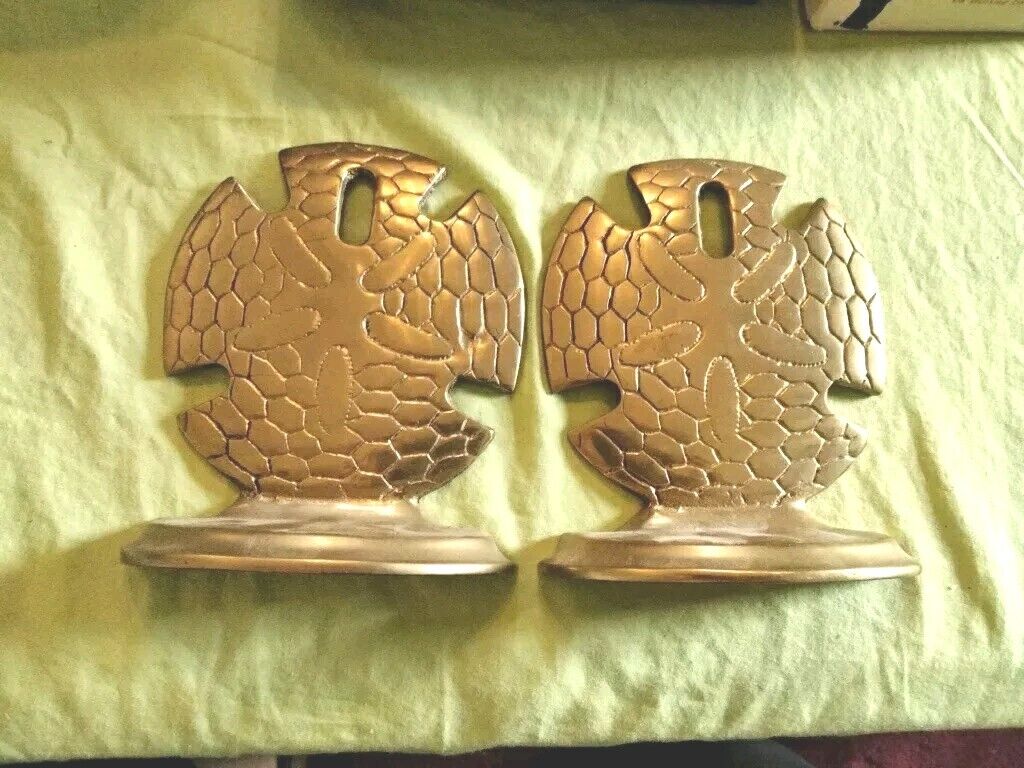 Solid Brass Sand Dollar Bookends 5.5\