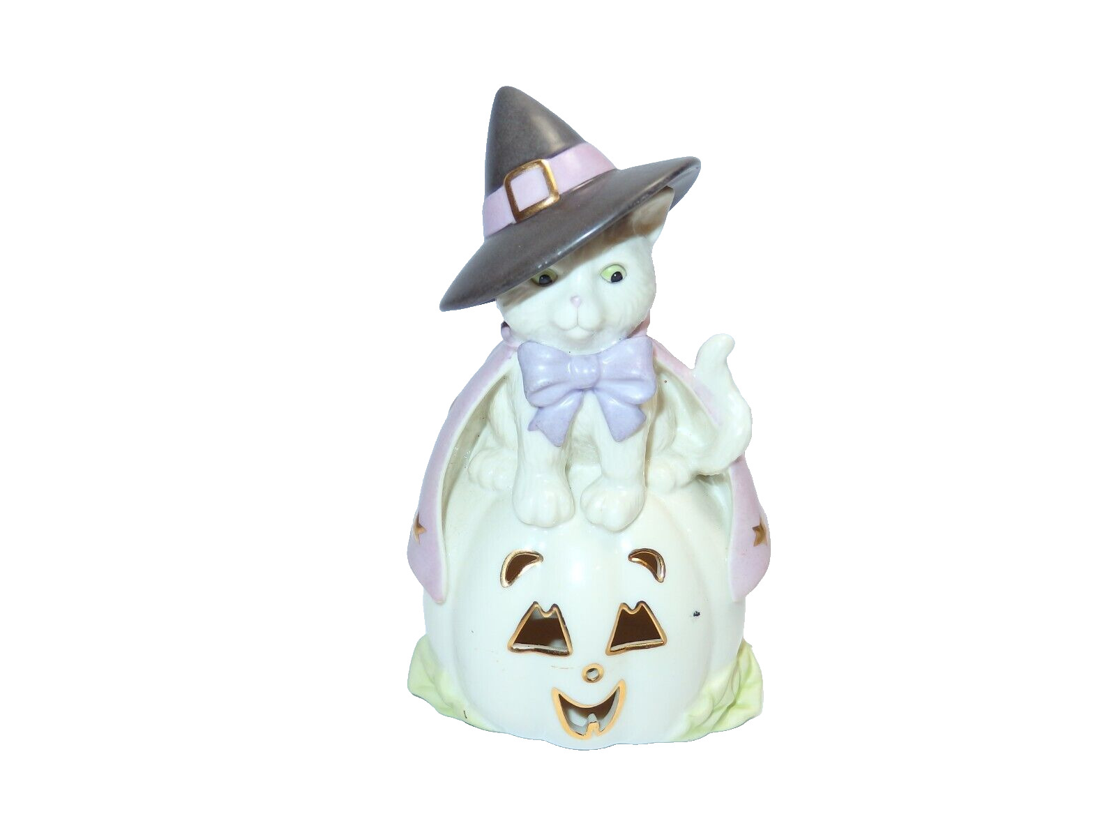 Lenox Hocus Pocus Witch Cat on Pumpkin Jack O Lantern Halloween Figurine