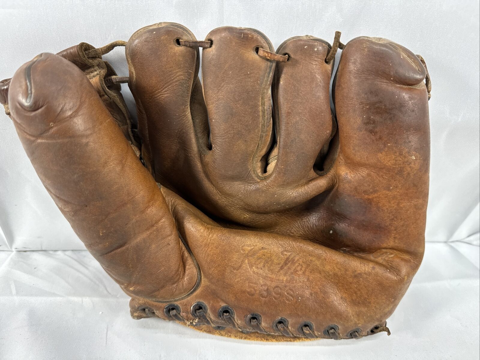 Vintage Ken-Wel Professional Model Bill Cap 1940\'s 539S Split Finger Glove 5/2