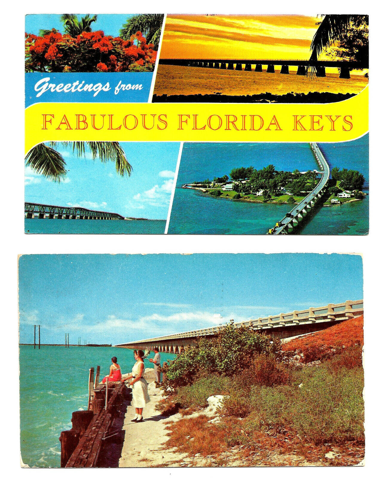 Florida Keys Overseas Highway FL Postcards Fishing