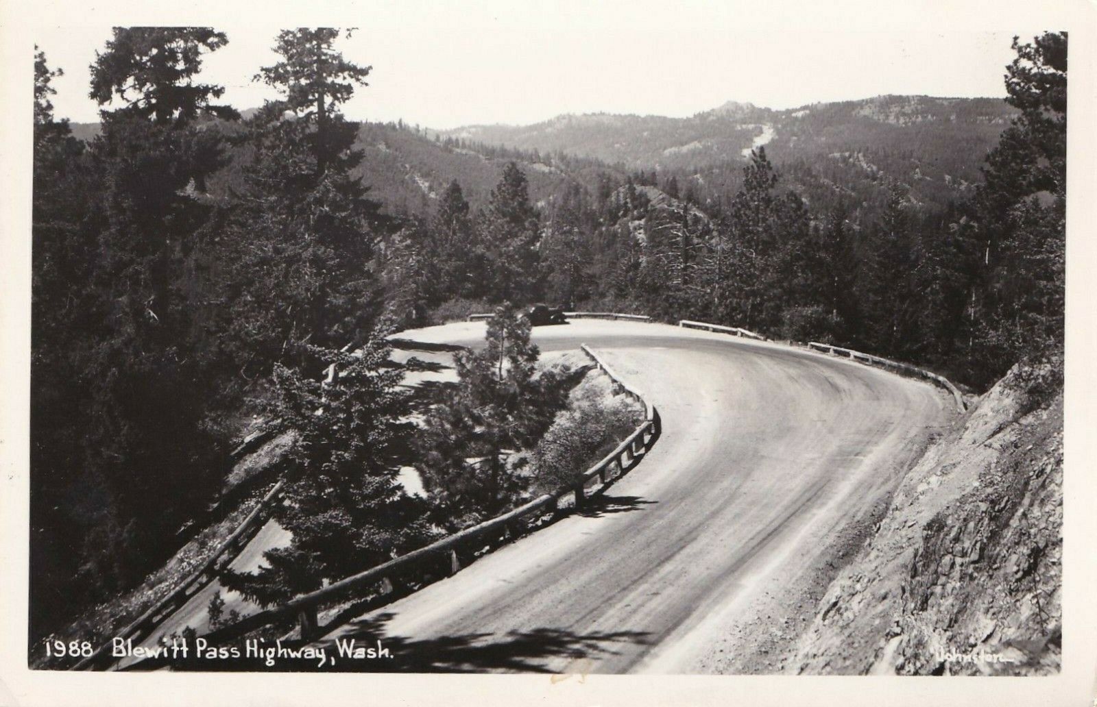 1940s Vintage Real Photo Post Card EkC RPPC - Blewett Pass Highway Washington 