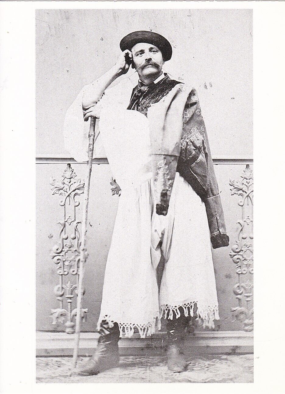 Hungarian Man in the 1860s, Repro From Old Photo, Unused, Published 1991, WOB