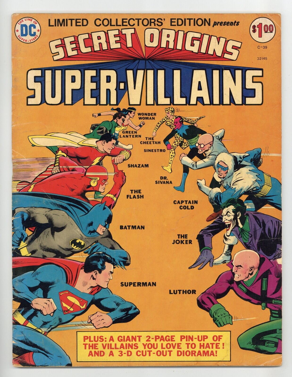 Secret Origins of Super-Villains DC Treasury Edition C-39 VG- 3.5 1975