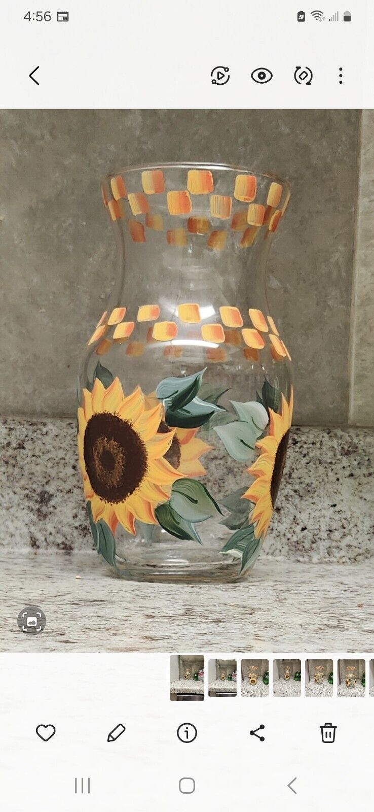Hand Painted Decorative Glass Vase