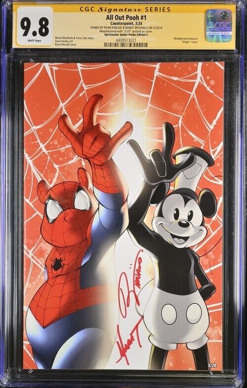 Do You Pooh Spectacular Spider-Pooh Wondercon CGC 9.8 x2 signed Marat & Ryan