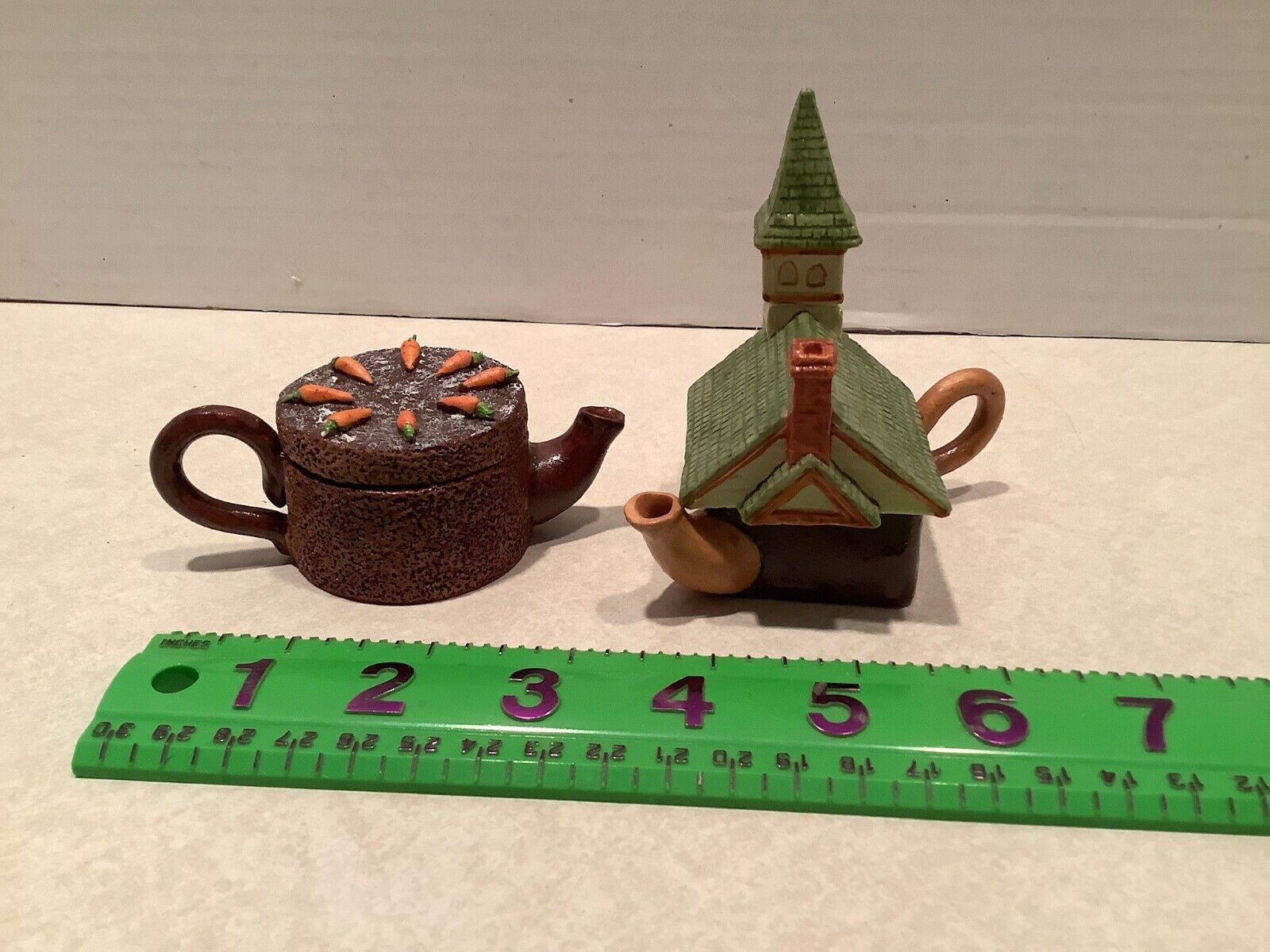 PAIR mini decorative teapots, Thailand