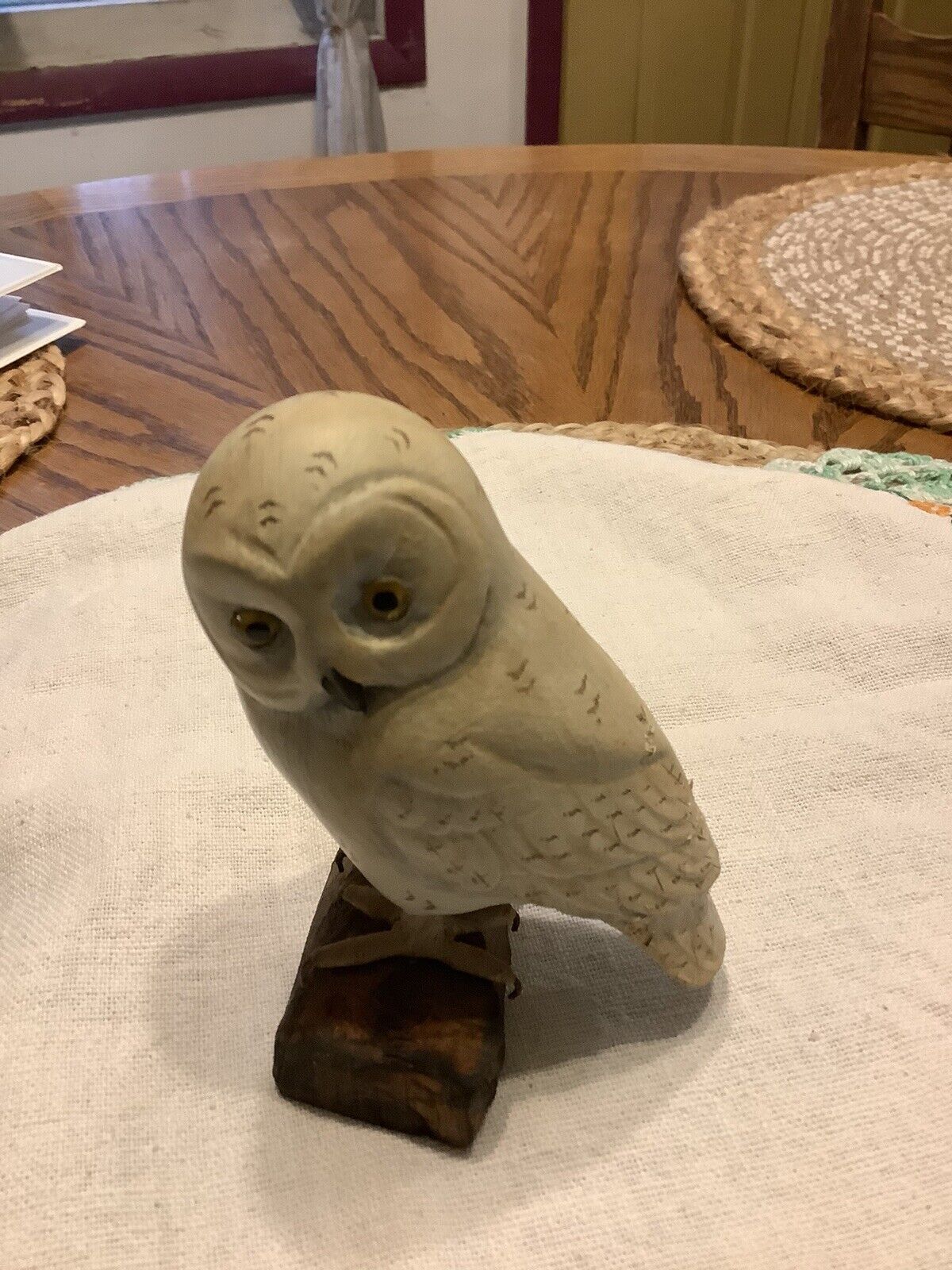 Vintage Carlyle’s Wooden Carved Hand Painted Owl