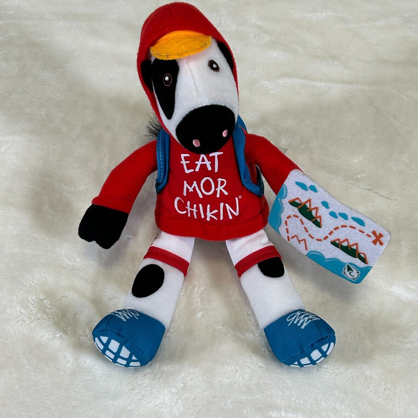 Chick-fil-A 2023 Limited Edition Eat Mor Chikin Plush Cow with Map Backpack 10