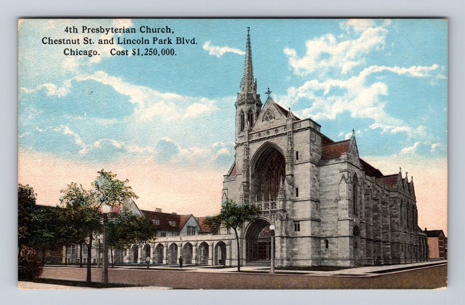Chicago IL-Illinois, Presbyterian Church, Religion, Vintage c1916 Postcard