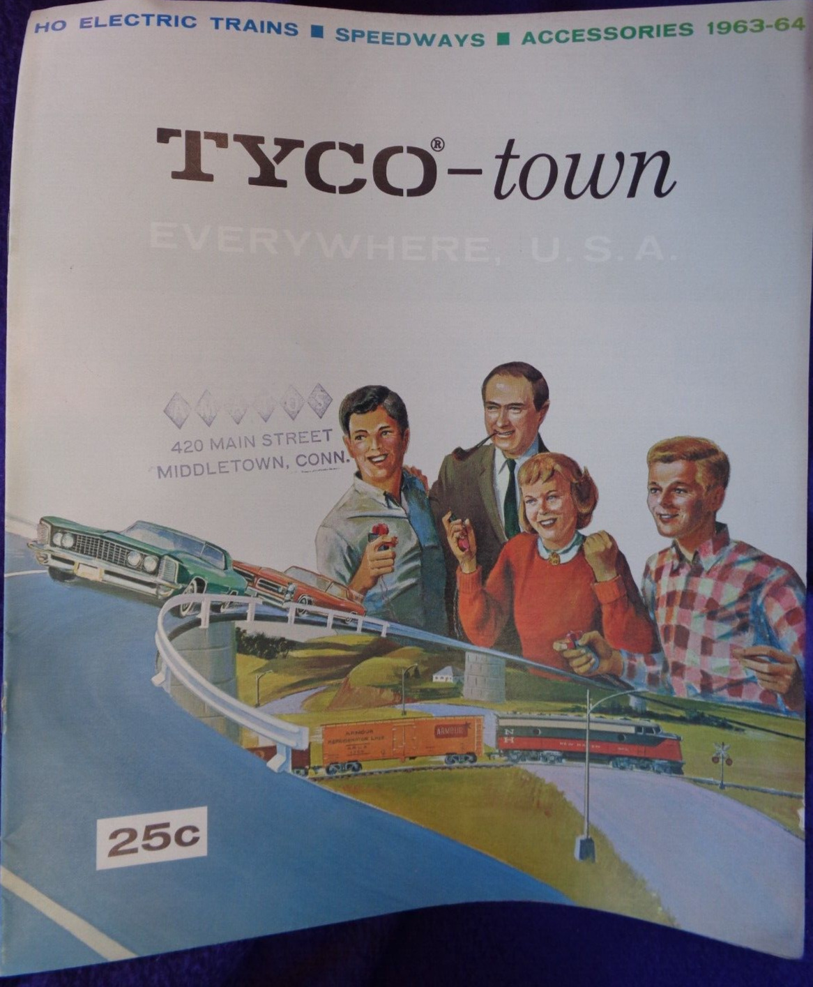 1963-64 TYCO-TOWN HO ELECTRIC TRAINS + SPEEDWAYS CATALOG + DEALER PRICE LIST