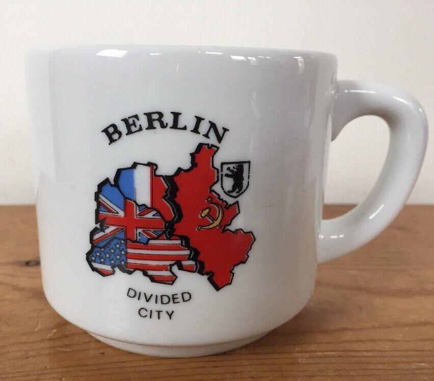Vintage Schedel Bavaria Berlin Germany Divided City Brandenburg Coffee Mug Cup
