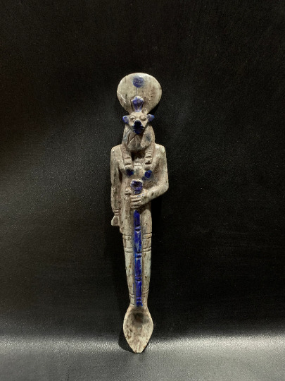 Ancient Egyptian Pharaoh\'s Spoon of Sekhmet goddess