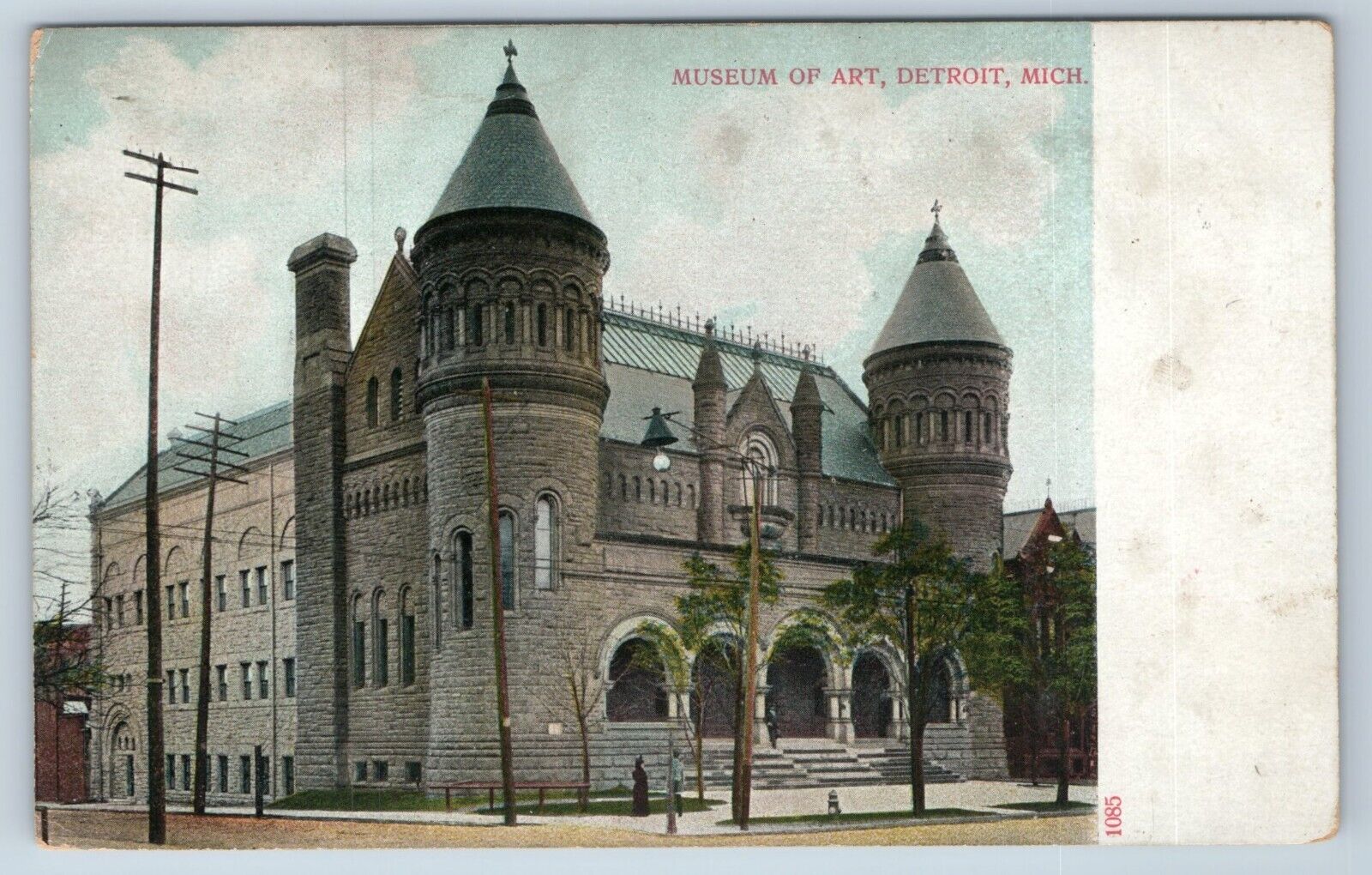Postcard Museum Of Art Detroit Michigan c1901