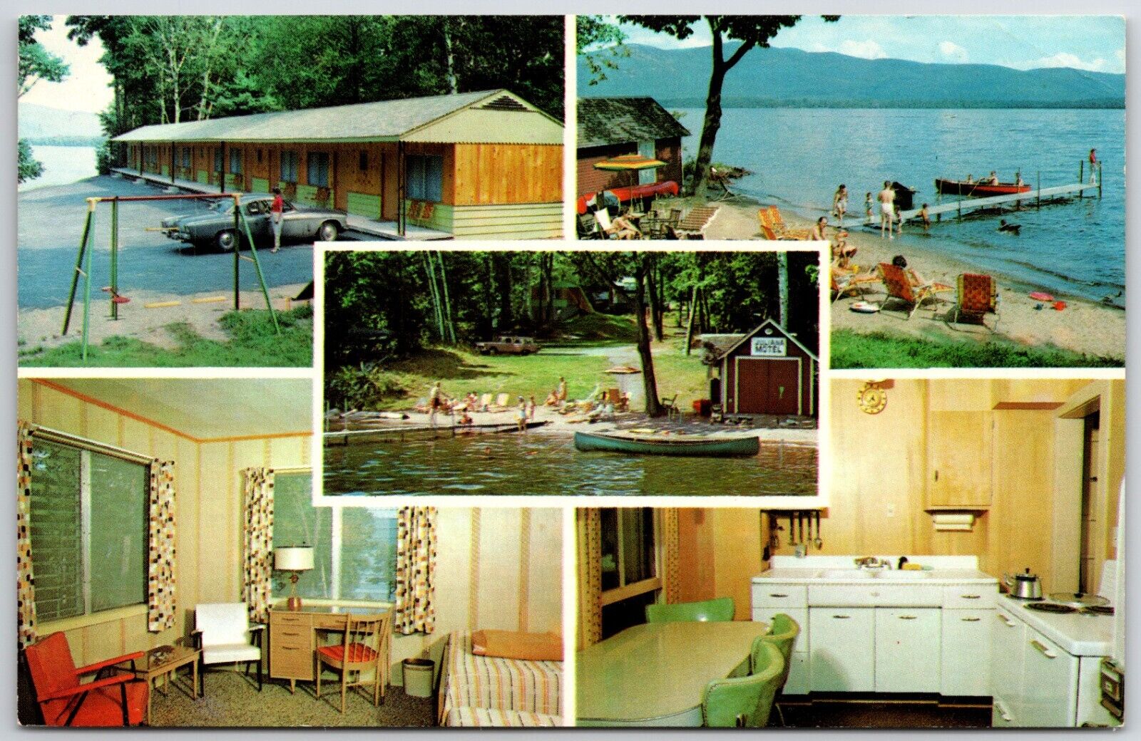 juliana motel lake george new york postcard unposted multiview chrome