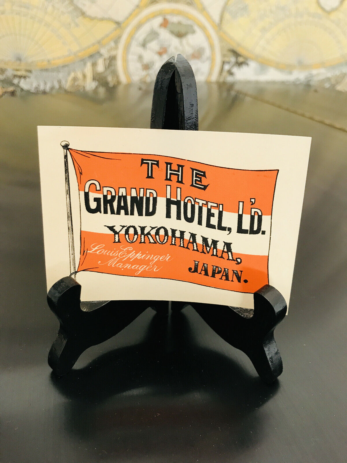 The Grand Hotel - Yokohama, Japan Luggage Label - Antique - Meiji Era 